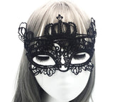 NessiWorld Black Color Lace Cut Lace Embroidered Prom Party Mask No 9